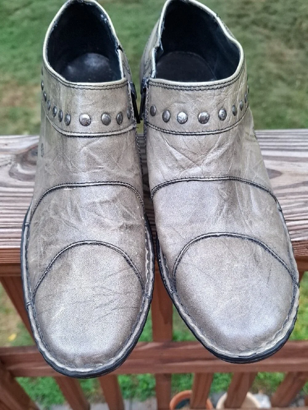 Josef Seibel Pewter Grey Ankle Booties Sz 41
